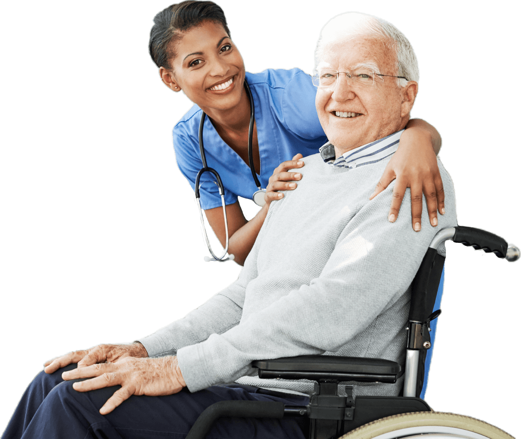Sunface HomeCare nurse with patient